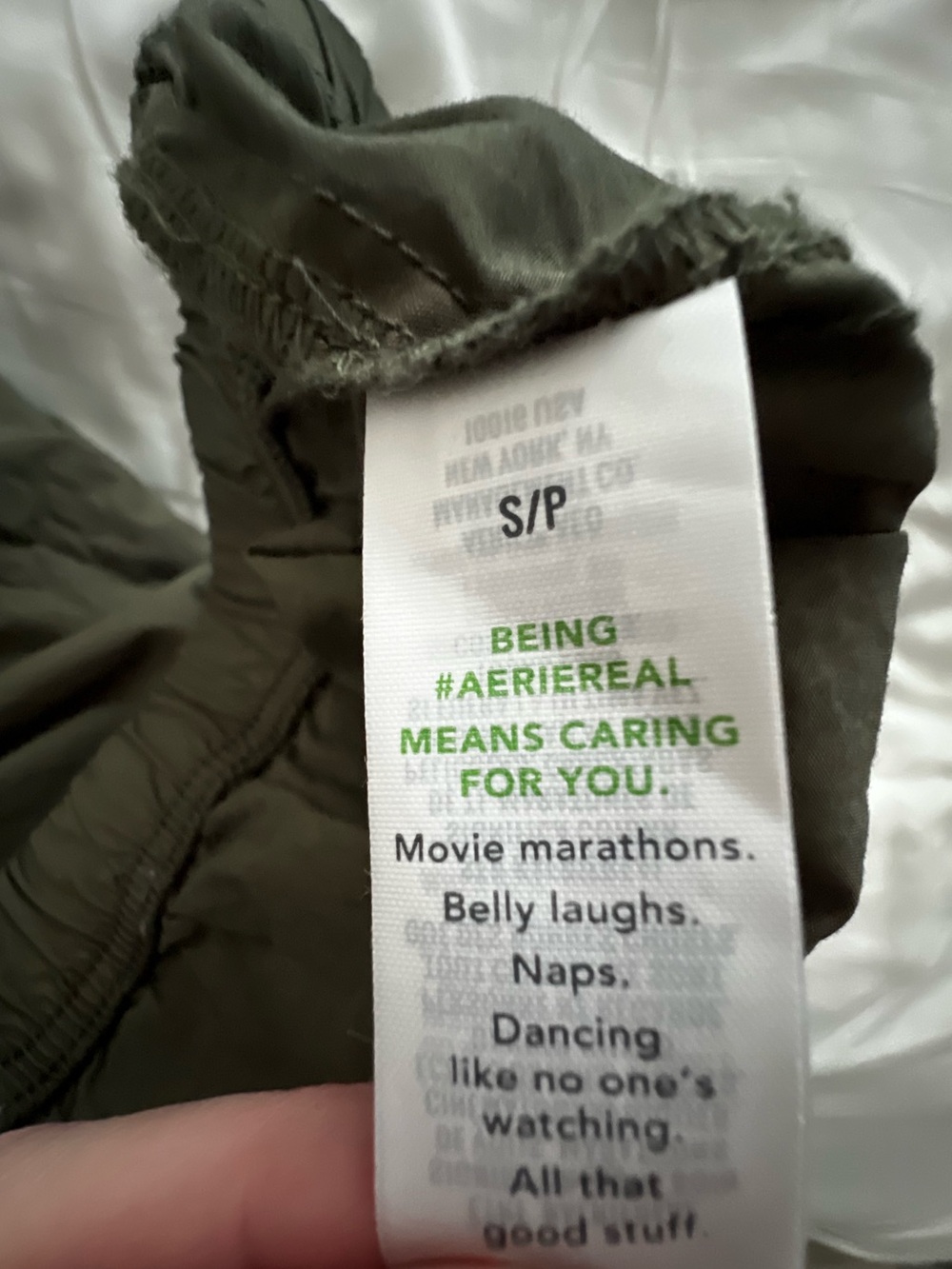 Aerie Olive Cargo Lounge Pants - Casual Wide Leg - Picture 5 of 6